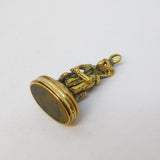 George III Novelty Monkey Playing Cello Agate Set Fob Seal Antique c1820