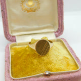 9ct Yellow Gold Essential Signet Ring Vintage 1978 Birmingham Size P UK