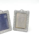 Pair of Victorian Sterling Silver Floral Photo Frames 1900 Birmingham Antique AF