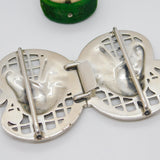 Sterling Silver Horse Mask Pattern Nurses Buckle Vintage 2000 London