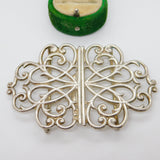 Edwardian Sterling Silver Floral Patterns Nurses Buckle Antique c1910 London