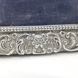 Pair of Victorian Sterling Silver Floral Photo Frames 1900 Birmingham Antique AF