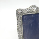 Pair of Victorian Sterling Silver Floral Photo Frames 1900 Birmingham Antique AF