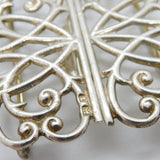 Edwardian Sterling Silver Floral Patterns Nurses Buckle Antique c1910 London