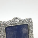 Pair of Victorian Sterling Silver Floral Photo Frames 1900 Birmingham Antique AF