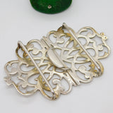 Edwardian Sterling Silver Floral Patterns Nurses Buckle Antique c1910 London