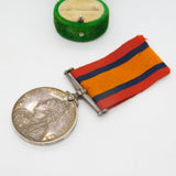 Silver Queens South Africa Medal J.E Pulleyblank HMS Philomel 1900 Antique