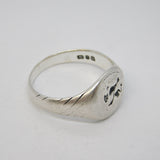 Roman Style Sterling Silver Griffin Form Seal Intaglio Signet Ring Vintage c1980