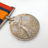 Silver Queens South Africa Medal J.E Pulleyblank HMS Philomel 1900 Antique