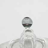 Edwardian Sterling Silver & Cut Glass Desk Stand & Inkwell Antique 1909 Sheffield