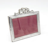 Italian .800 Silver & Wooden Bow Form Landscape Photo Frame Vintage c1970