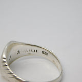 Roman Style Sterling Silver Griffin Form Seal Intaglio Signet Ring Vintage c1980