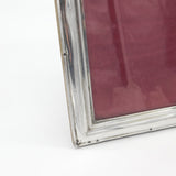 Italian .800 Silver & Wooden Bow Form Landscape Photo Frame Vintage c1970