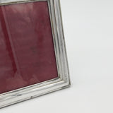 Italian .800 Silver & Wooden Bow Form Landscape Photo Frame Vintage c1970