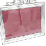 Italian .800 Silver & Wooden Bow Form Landscape Photo Frame Vintage c1970