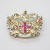 Sterling Silver, Ruby & Spinel City of London Mayor Brooch Vintage c1970