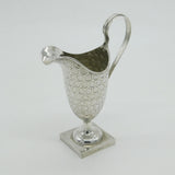 Edwardian Sterling Silver Honeycomb Pattern Cream Jug 1902 Antique Birmingham