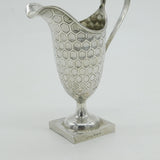 Edwardian Sterling Silver Honeycomb Pattern Cream Jug 1902 Antique Birmingham