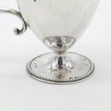 Victorian Floral Sterling Silver Blue Lined Pedestal Mustard Pot 1862 Sheffield