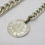 Edwardian Sterling Silver Graduated Albert Watch Chain Antique 1904 Birmingham