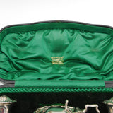 Boxed Sterling Silver Cruet Mustard & Pepper Set Antique 1917 Sheffield