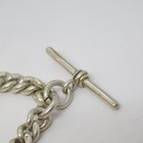 Edwardian Sterling Silver Graduated Albert Watch Chain Antique 1904 Birmingham