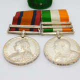 Silver Queens & Kings South Africa Boer War Medal Group Pte A Bennett Antique