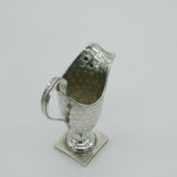Edwardian Sterling Silver Honeycomb Pattern Cream Jug 1902 Antique Birmingham