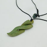 New Zealand Nephrite Jade 'Pikorua' Maori Pendant Necklace Vintage c1960