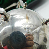 Boxed Sterling Silver Cruet Mustard & Pepper Set Antique 1917 Sheffield