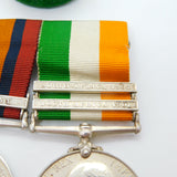Silver Queens & Kings South Africa Boer War Medal Group Pte A Bennett Antique
