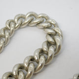 Edwardian Sterling Silver Graduated Albert Watch Chain Antique 1904 Birmingham
