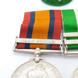 Silver Queens & Kings South Africa Boer War Medal Group Pte A Bennett Antique