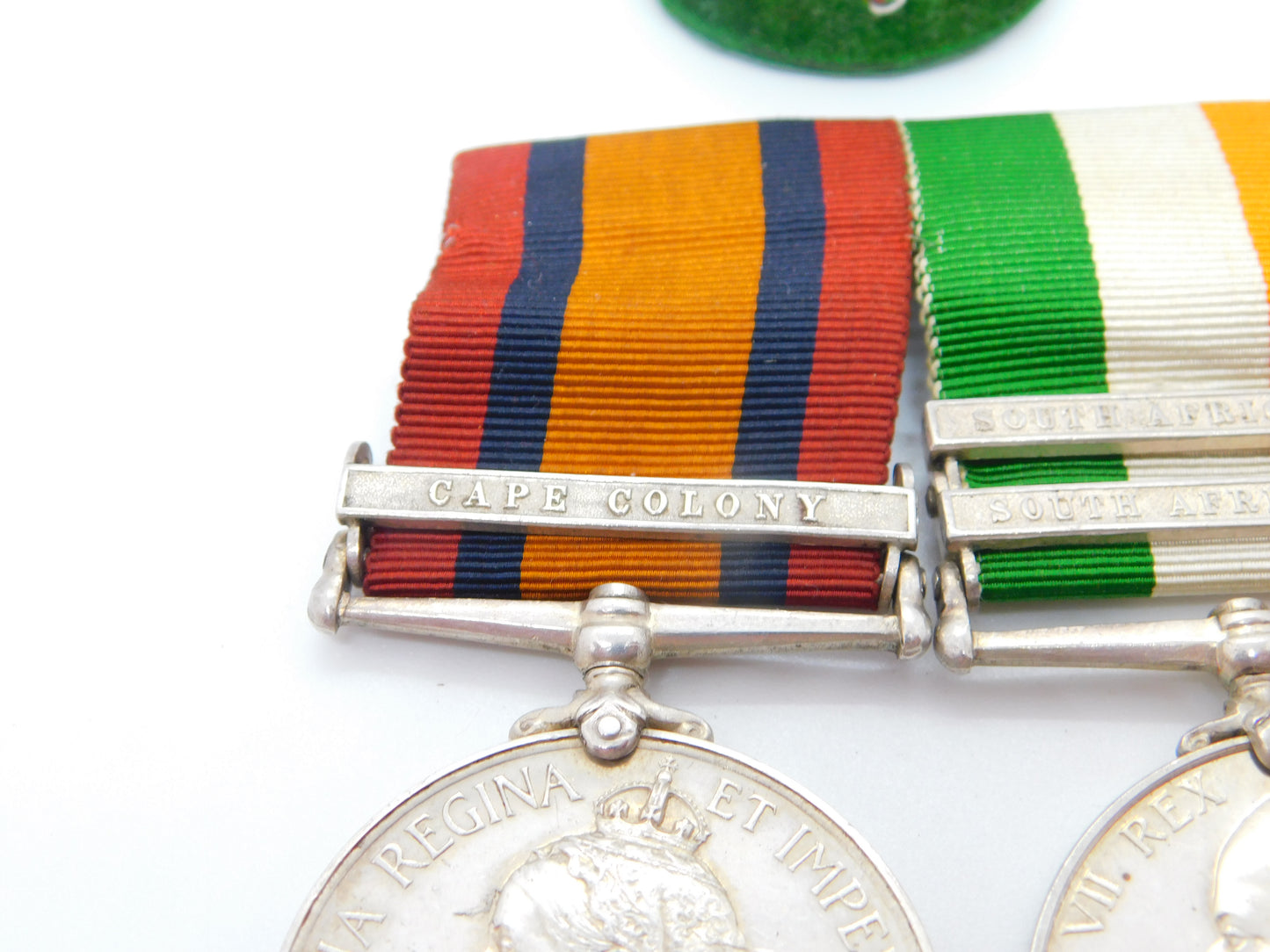 Silver Queens & Kings South Africa Boer War Medal Group Pte A Bennett Antique