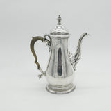 Georgian Sterling Silver Baluster Coffee Pot 1761 London Coventry Crest Antique