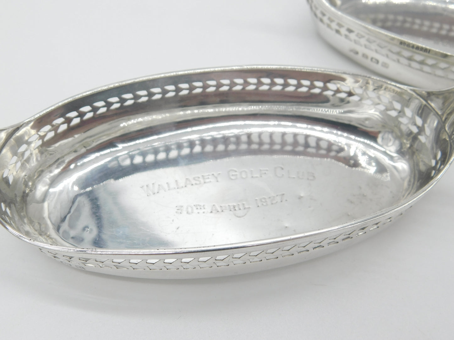 Set of Three Sterling Silver Viking Longboat Treat Dishes Antique 1928 Elkington & Co.