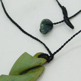New Zealand Nephrite Jade 'Pikorua' Maori Pendant Necklace Vintage c1960