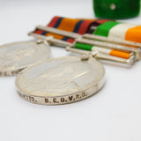 Silver Queens & Kings South Africa Boer War Medal Group Pte A Bennett Antique