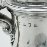 Georgian Sterling Silver Baluster Coffee Pot 1761 London Coventry Crest Antique