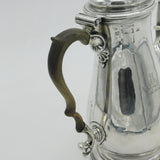 Georgian Sterling Silver Baluster Coffee Pot 1761 London Coventry Crest Antique
