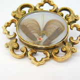 George III Rolled Gold Hair Set Locket Form Mourning Brooch Antique c1800