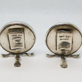 Edwardian Pair of Sterling Silver Grouse & Snipe Watercolour Place Settings Antique 1909 Chester