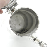Georgian Sterling Silver Baluster Coffee Pot 1761 London Coventry Crest Antique