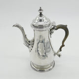 Georgian Sterling Silver Baluster Coffee Pot 1761 London Coventry Crest Antique
