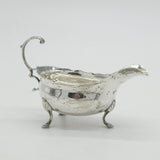 Georgian Sterling Silver Scroll Handle Gravy or Sauce Boat 1767 London Antique