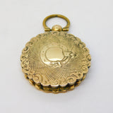 Victorian 9ct Yellow Back & Front Gold Buckle Form Locket Antique c1860