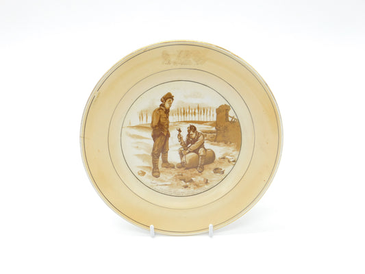 Grimwades WW1 Bairnsfather Old Bill Novelty Plate Antique 1917 Staffordshire