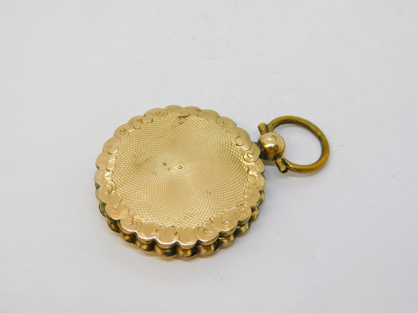 Victorian 9ct Yellow Back & Front Gold Buckle Form Locket Antique c1860
