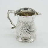 Georgian Sterling Silver Floral Pattern Spouted Tankard 1761 London Antique