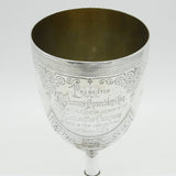 Large Victorian Sterling Silver Chalice Communion Cup 1875 London Antique